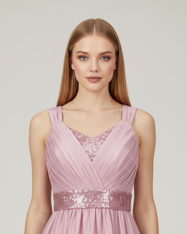 Jugendweihe Kleid Rosa Tuell Lang | Prinzessinnenkleid - Ansicht 4