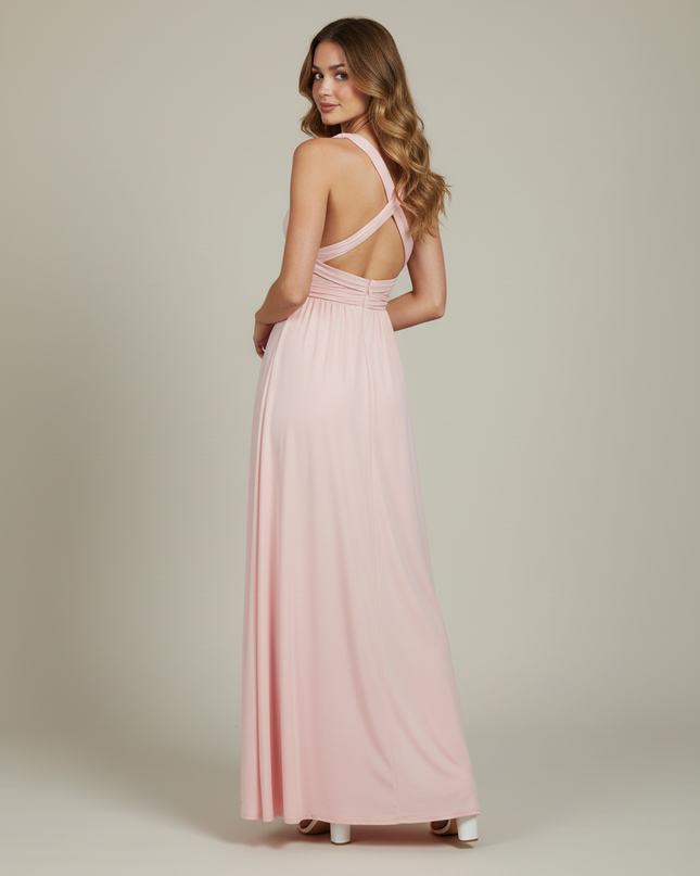Jugendweihe Kleid Rot Rosa Multiway | Bodenlang Festlich - Ansicht 2