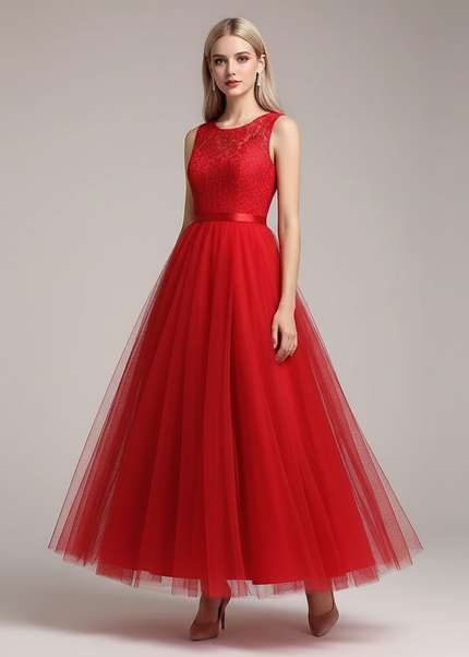 Jugendweihe Kleid Rot Tuell Festkleid Kinder - Ansicht 1