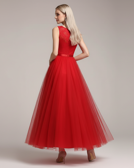 Jugendweihe Kleid Rot Tuell Festkleid Kinder - Ansicht 2