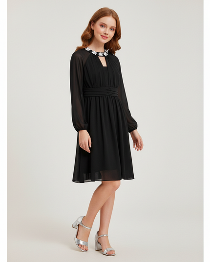 Jugendweihe Kleid Schwarz Elegant Festlich - Ansicht 1