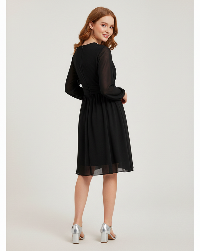Jugendweihe Kleid Schwarz Elegant Festlich - Ansicht 2
