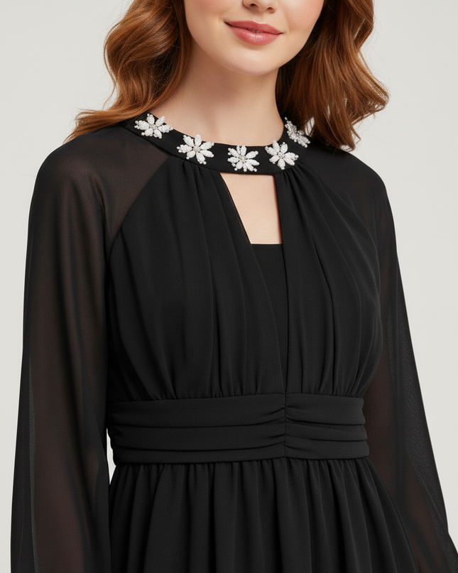 Jugendweihe Kleid Schwarz Elegant Festlich - Ansicht 4