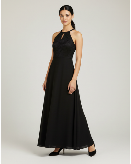 Jugendweihe Kleid Schwarz Halter Spitze Kinder | Festkleid - Ansicht 5