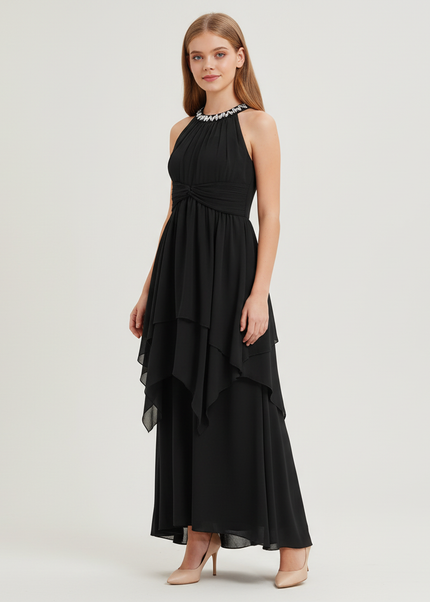 Jugendweihe Kleid Schwarz Neckholder Kinder - Ansicht 1