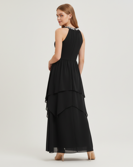 Jugendweihe Kleid Schwarz Neckholder Kinder - Ansicht 2