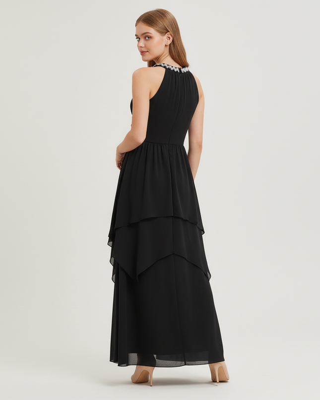Jugendweihe Kleid Schwarz Neckholder Kinder - Ansicht 2