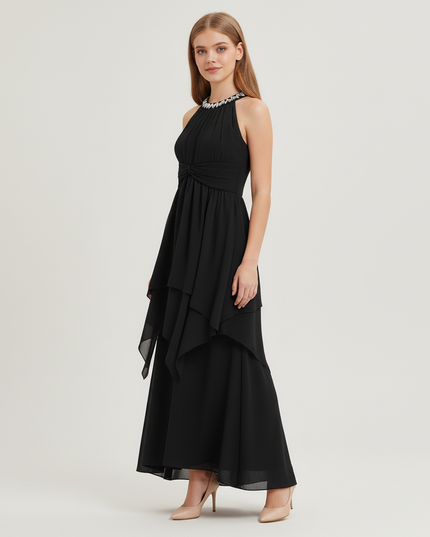 Jugendweihe Kleid Schwarz Neckholder Kinder - Ansicht 3