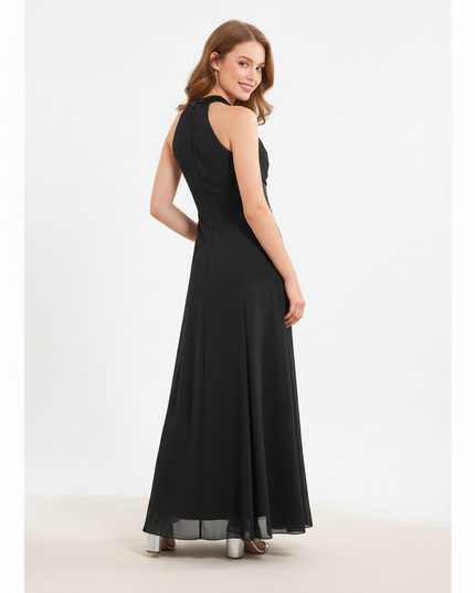 Jugendweihe Kleid Schwarz Pailletten Tuell Kinder - Ansicht 2