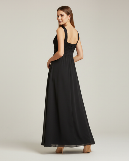 Jugendweihe Kleid Schwarz Spitze Lang | Elegant - Ansicht 2