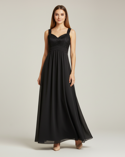 Jugendweihe Kleid Schwarz Spitze Lang | Elegant - Ansicht 5