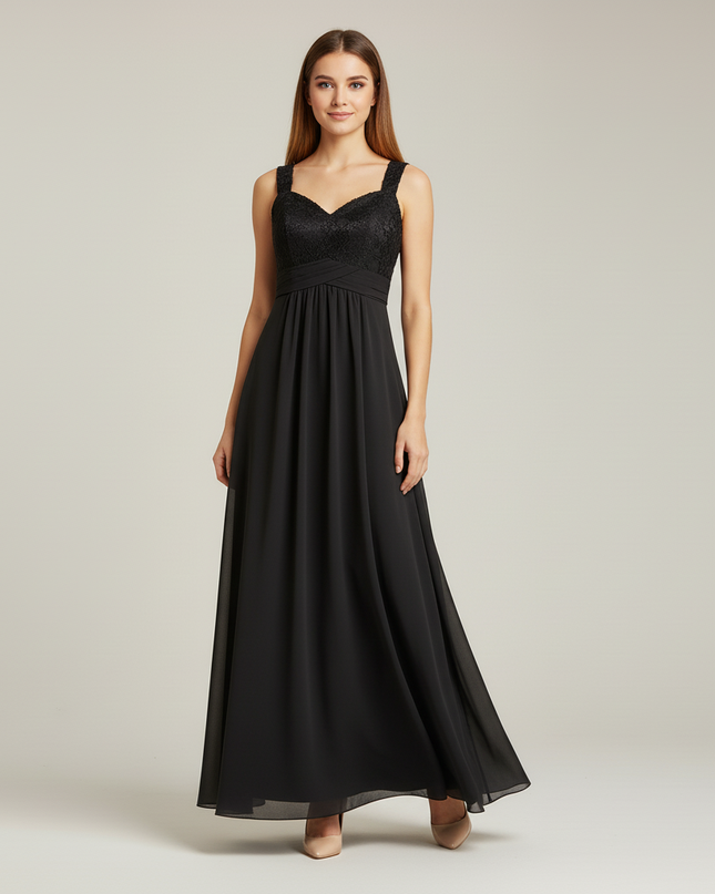 Jugendweihe Kleid Schwarz Spitze Lang | Elegant - Ansicht 5