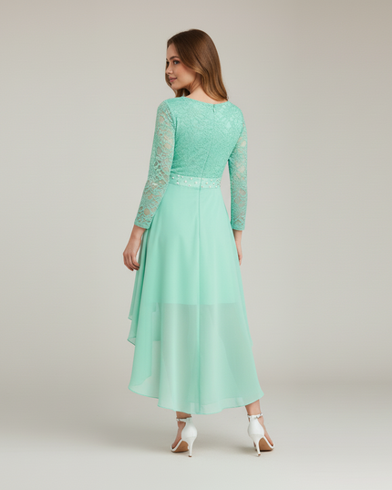 Jugendweihe Kleid Tuerkis Festlich | Chiffon Kinder - Ansicht 2