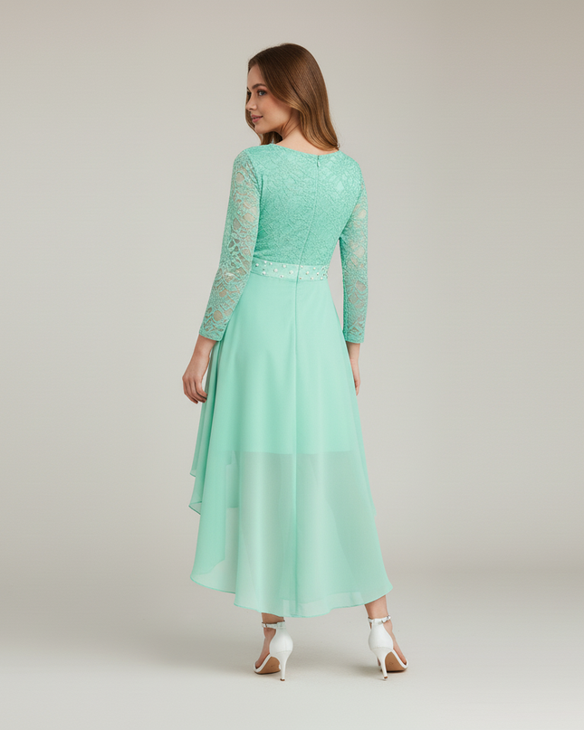 Jugendweihe Kleid Tuerkis Festlich | Chiffon Kinder - Ansicht 2
