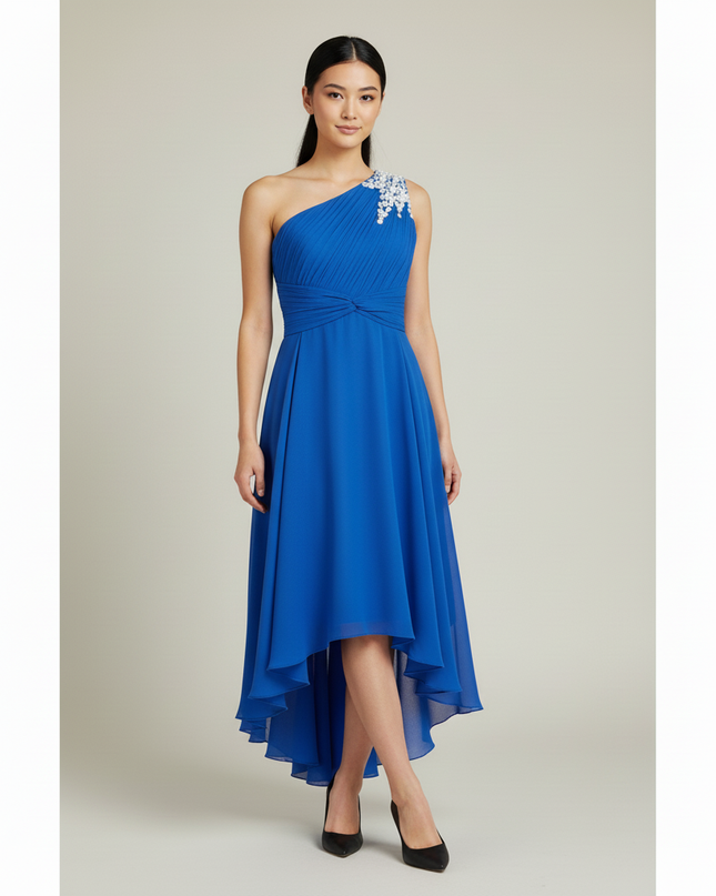 Jugendweihe Kleid Tuerkis Elegant - Hellblau Pailletten - Ansicht 5