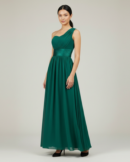 Jugendweihe Kleid Tuerkis und Gruen | Chiffon Festkleid - Ansicht 1