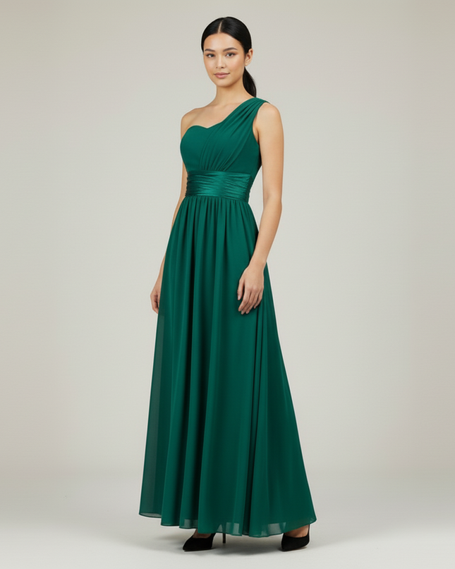 Jugendweihe Kleid Tuerkis und Gruen | Chiffon Festkleid - Ansicht 5