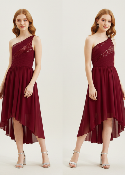 Jugendweihe Kleid Weinrot Sequin Maxi Kinder | Festlich - Ansicht 1
