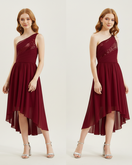 Jugendweihe Kleid Weinrot Sequin Maxi Kinder | Festlich - Ansicht 5
