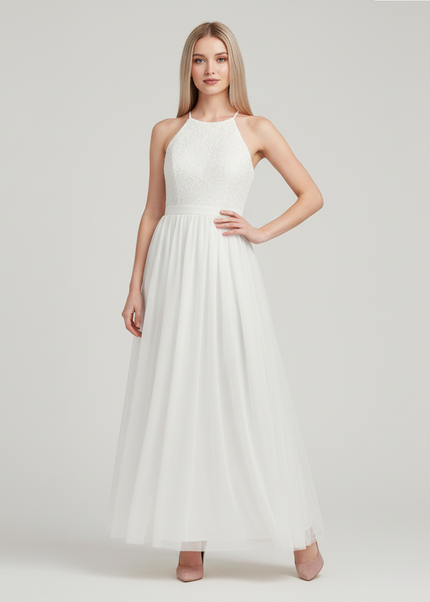 Jugendweihe Kleid Weiss Pailletten Kinder | Festkleid - Ansicht 1
