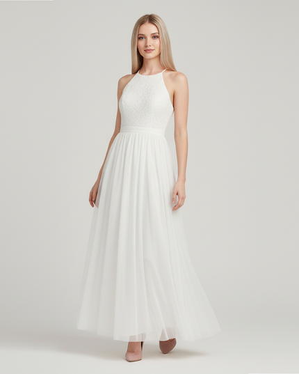 Jugendweihe Kleid Weiss Pailletten Kinder | Festkleid - Ansicht 5