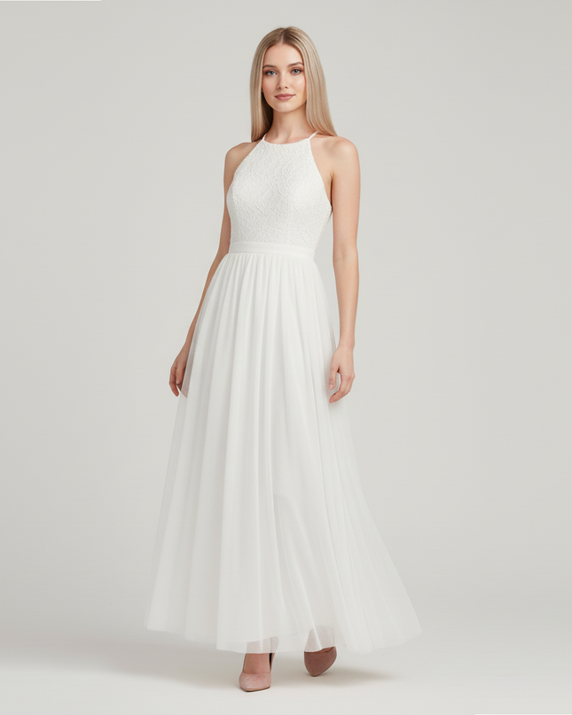 Jugendweihe Kleid Weiss Pailletten Kinder | Festkleid - Ansicht 5