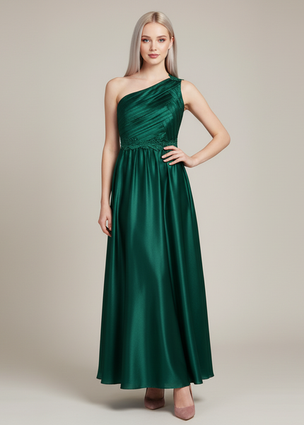 Jugendweihe Kleider 14 Jaehrige Gruen - Tuell One-Shoulder - Ansicht 1
