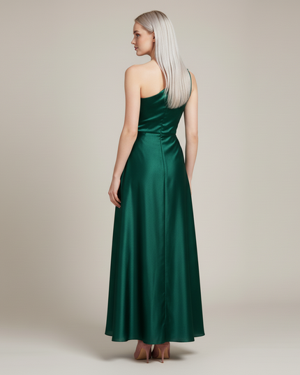 Jugendweihe Kleider 14 Jaehrige Gruen - Tuell One-Shoulder - Ansicht 2