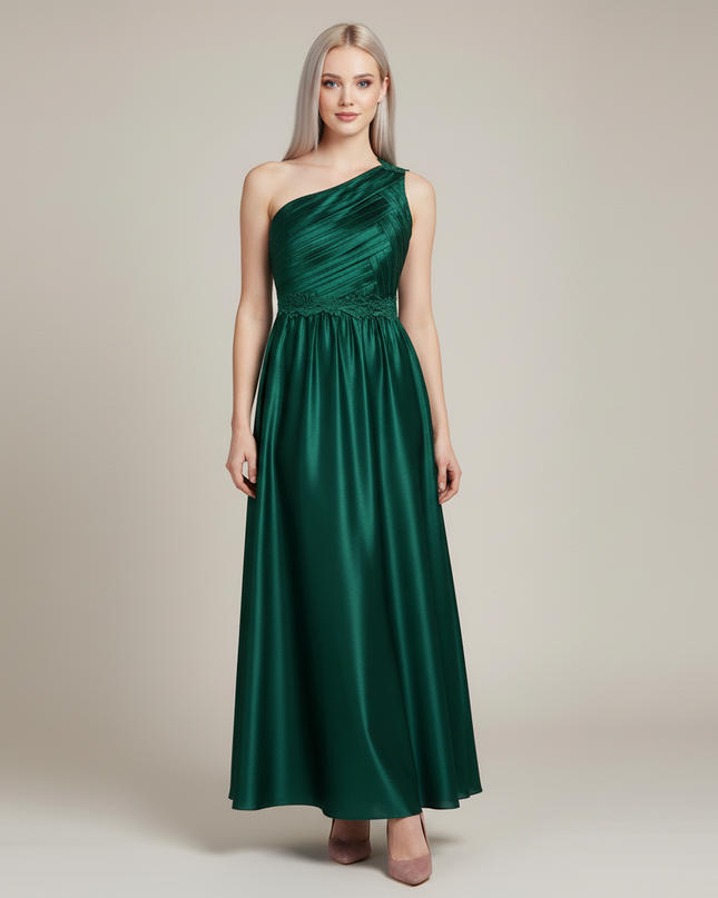 Jugendweihe Kleider 14 Jaehrige Gruen - Tuell One-Shoulder - Ansicht 5