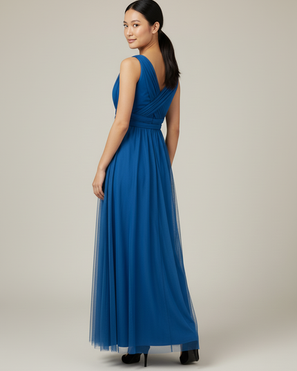 Jugendweihe Kleider Blau Lang Multiway Maxikleid - Ansicht 2