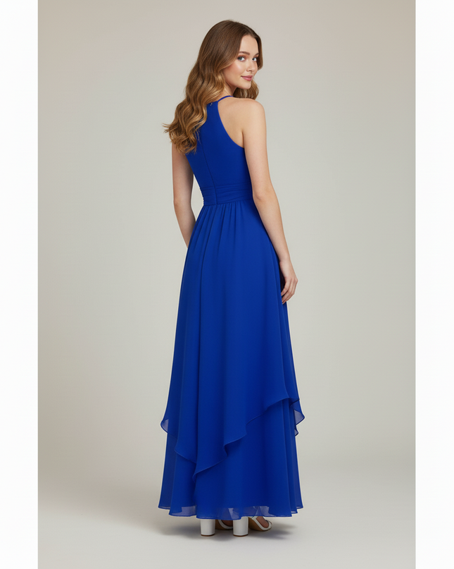 Jugendweihe Kleider fuer 14 Jaehrige Blau Chiffon - Ansicht 2