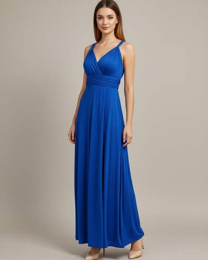 Kleid Jugendweihe Blau Royalblau Maxikleid Multiway - Ansicht 1
