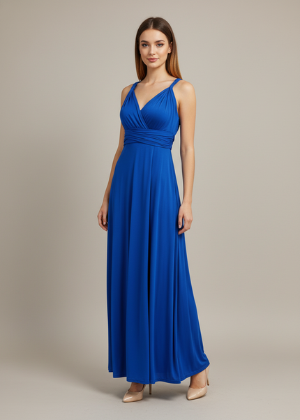 Kleid Jugendweihe Blau Royalblau Maxikleid Multiway - Ansicht 1