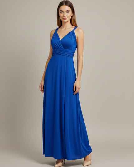 Kleid Jugendweihe Blau Royalblau Maxikleid Multiway - Ansicht 5
