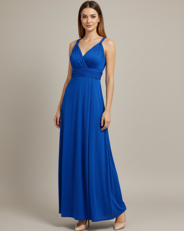 Kleid Jugendweihe Blau Royalblau Maxikleid Multiway - Ansicht 5