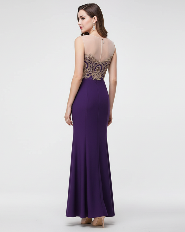 Jugendweihe Kleid Lila Festlich Meerjungfrau-Schnitt - Ansicht 2