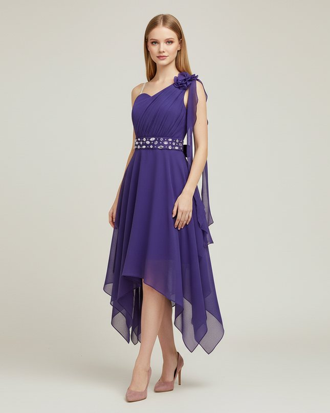 Jugendweihe Kleid Lila Hochzeit Neckholder | Festlich - Ansicht 1