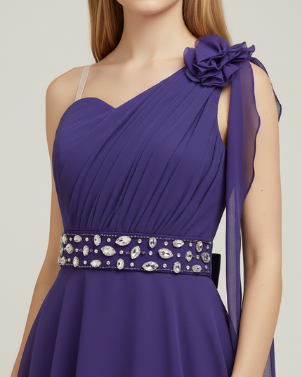 Jugendweihe Kleid Lila Hochzeit Neckholder | Festlich - Ansicht 4