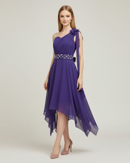 Jugendweihe Kleid Lila Hochzeit Neckholder | Festlich - Ansicht 5