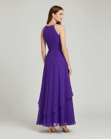 Jugendweihe Kleid Lila Lang mit Strass | Festlich - Ansicht 2