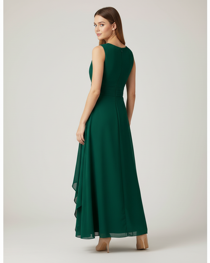 Mintgruenes Jugendweihe Kleid Chiffon Kinder - A-Linie - Ansicht 2