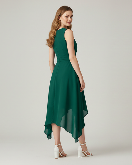 Mintgruenes Jugendweihe Kleid Halter Kinder | Chiffon - Ansicht 2