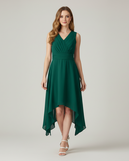Mintgruenes Jugendweihe Kleid Halter Kinder | Chiffon - Ansicht 5