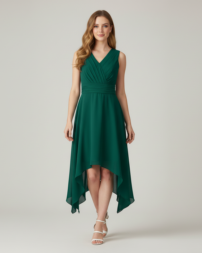 Mintgruenes Jugendweihe Kleid Halter Kinder | Chiffon - Ansicht 5